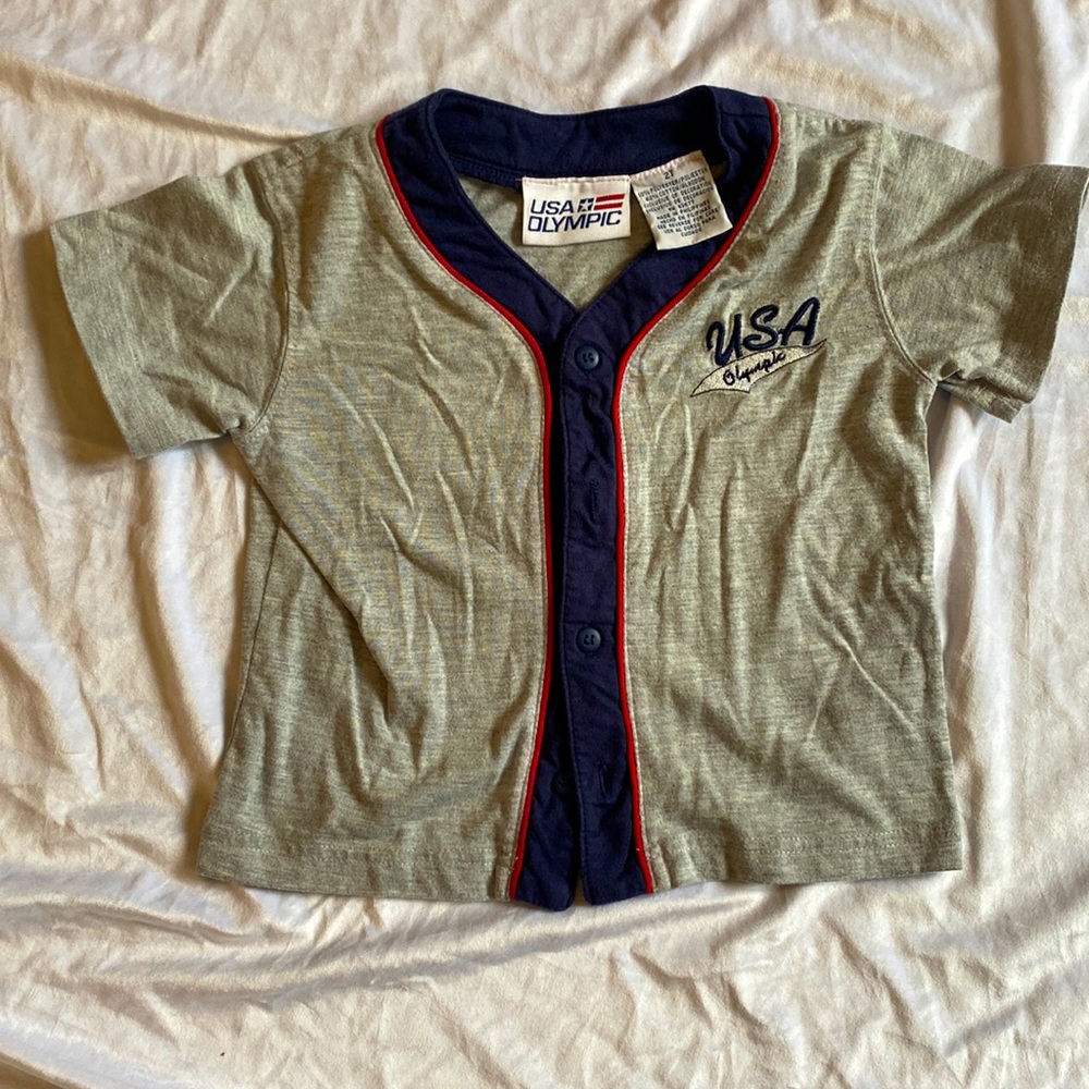 USA Olympic button up shirt for toddler 2T